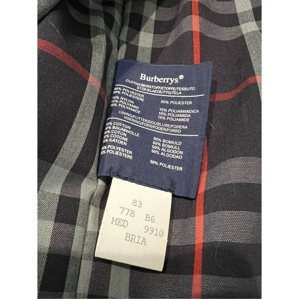 Burberrys’ women coat blue oversize full zip pockets size M - Picture 4 of 13